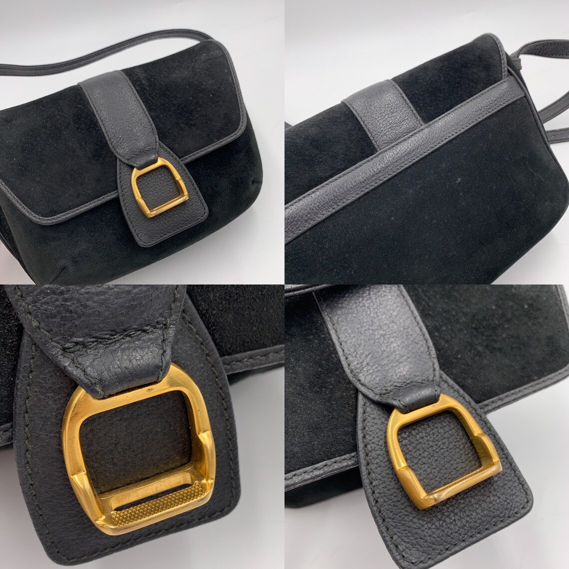 Authentic GUCCI Vintage Horseshoe Logo Shoulder Bag Etsy