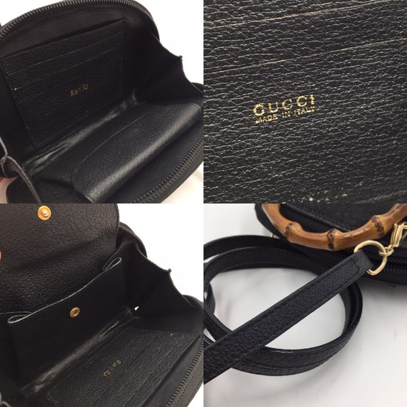 Lot - Gucci Black Suede Monogram Shoulder Bag