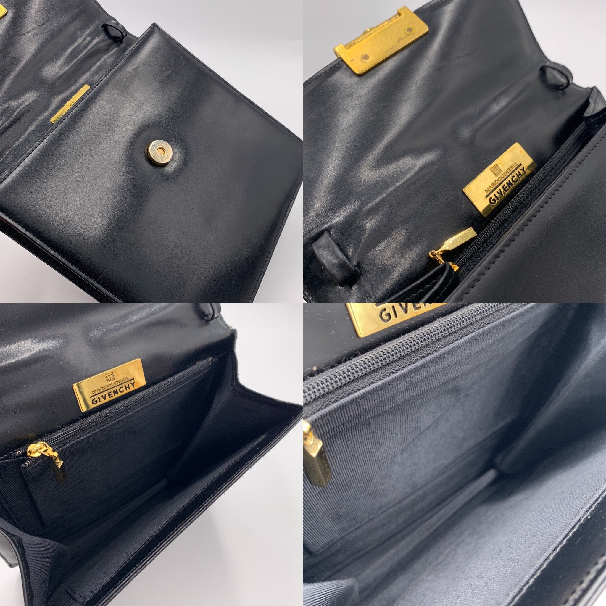 GIVENCHY 本物ヴィンテージ 4G ロゴ スモール トップハンドルバッグ