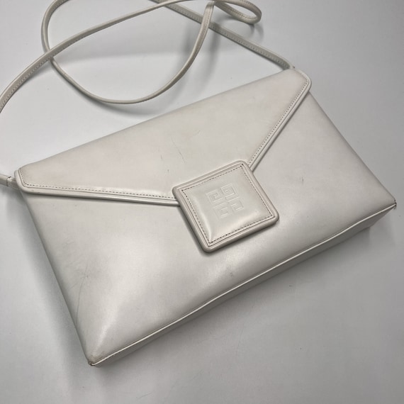 GIVENCHY 本物ヴィンテージ ホワイトレザー クロスボディバッグ - Etsy
