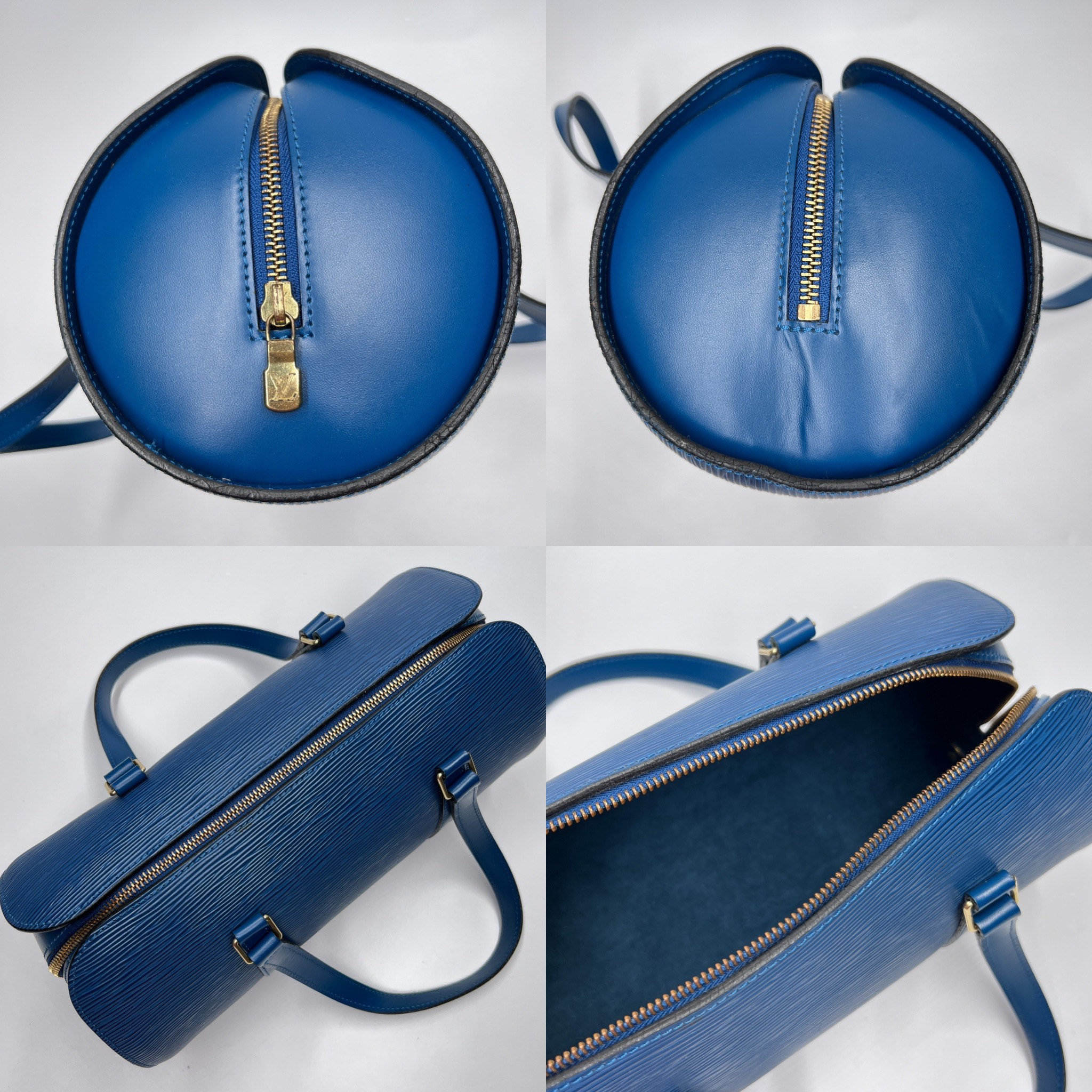 LOUIS VUITTON Authentic Vintage Blue Epi Leather Papillon Bag 