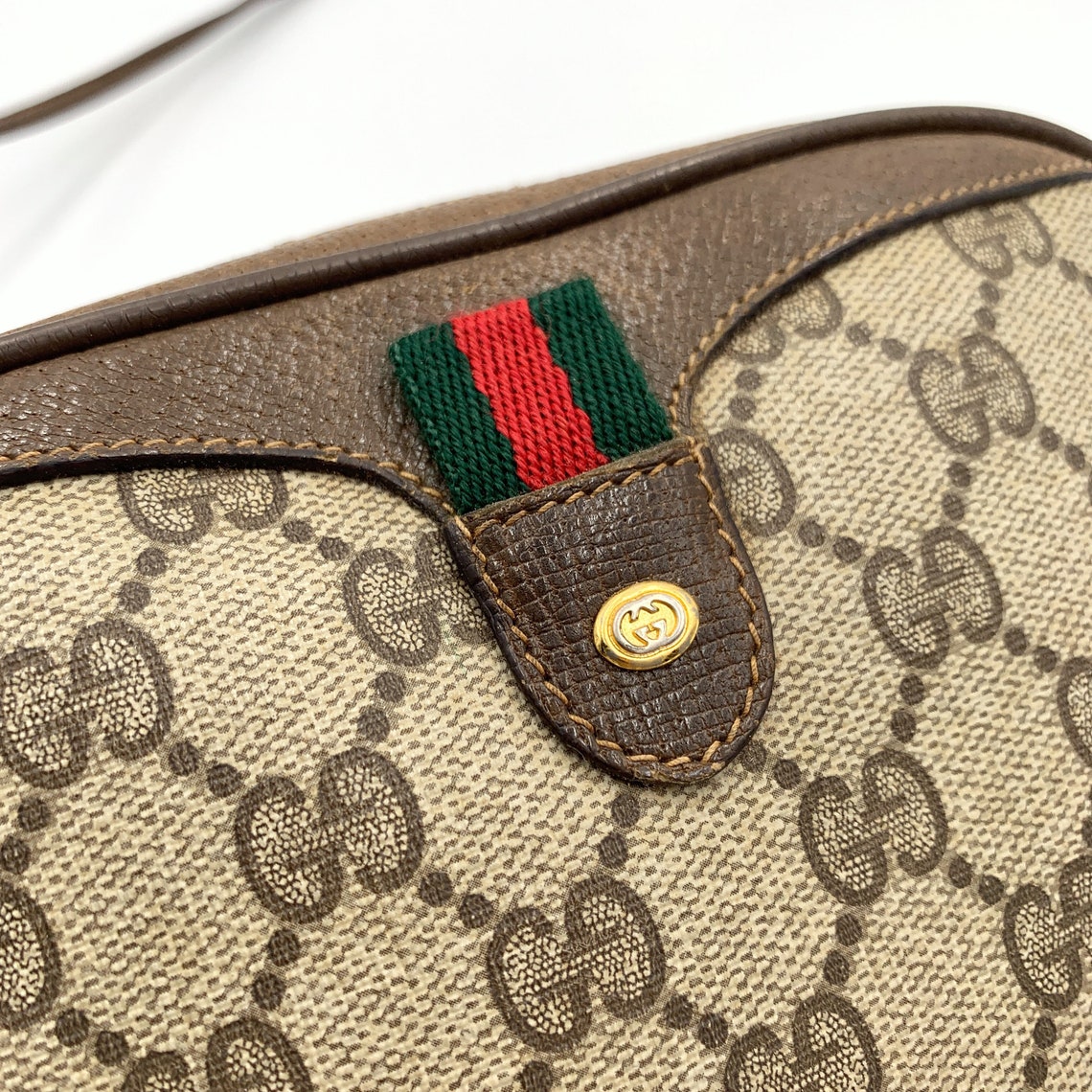 Authentic Gucci Vintage Monogram Small Crossbody Bag | Etsy