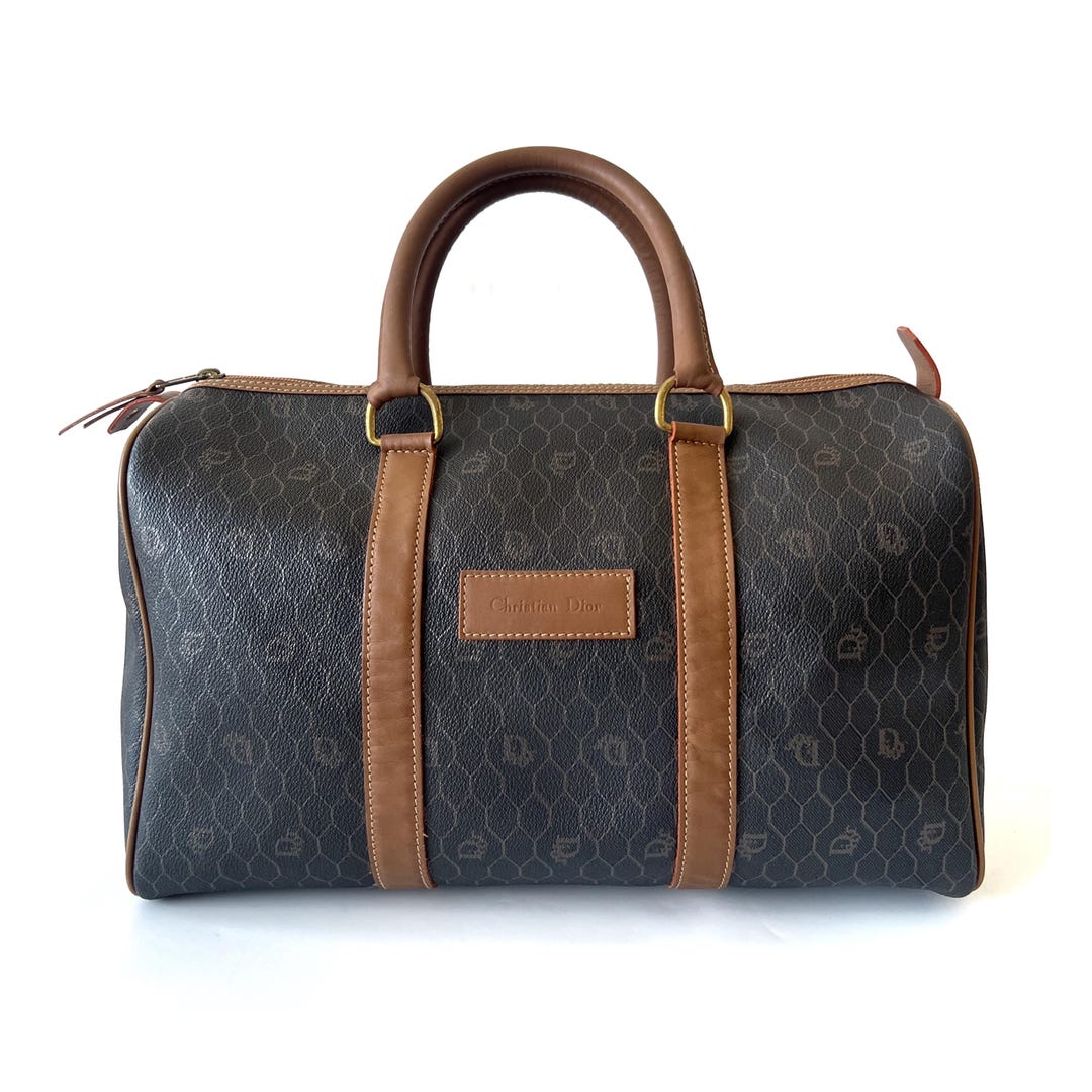 Christian Dior Authentische Vintage Canvas Muster Reisetasche
