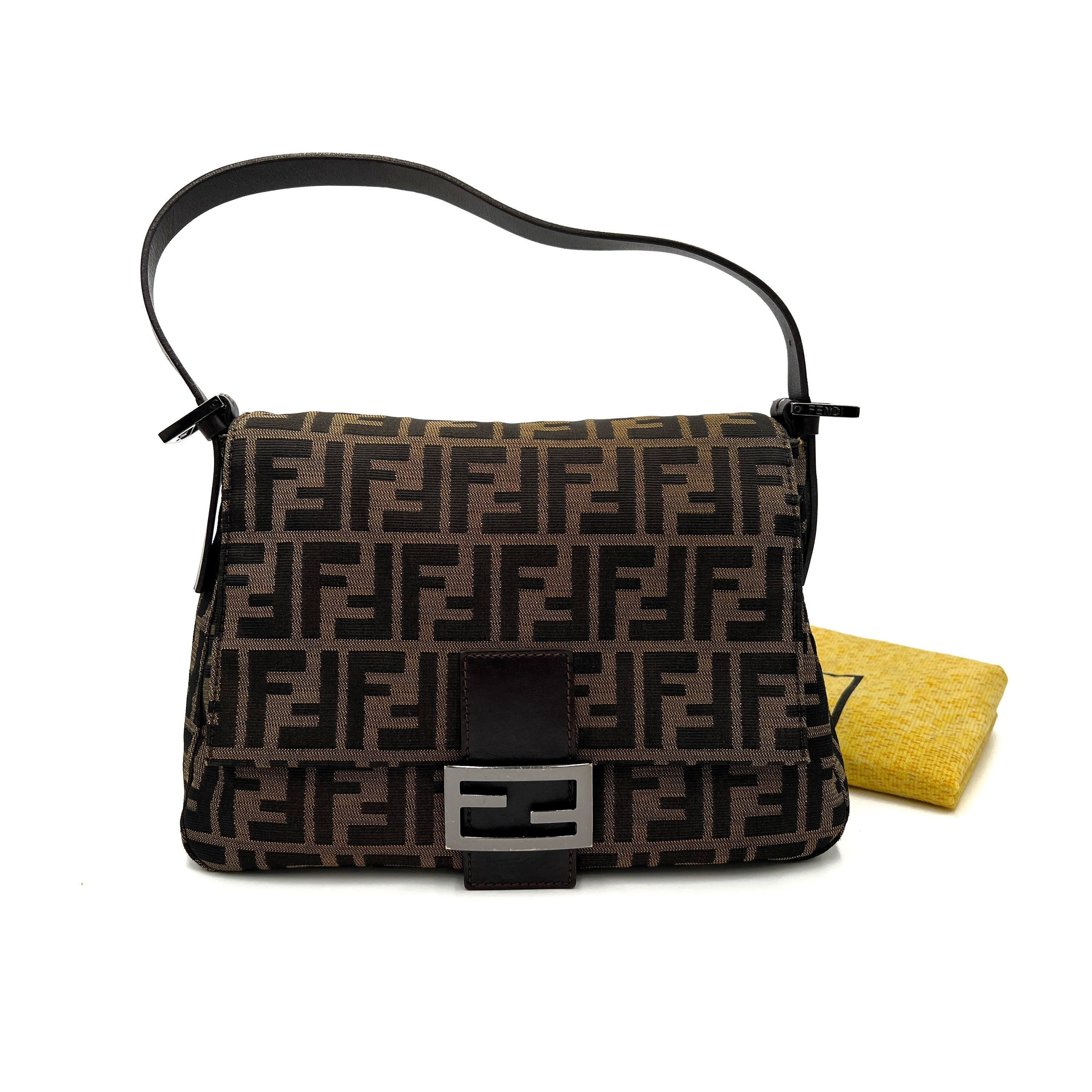 Fendi, Bags, Vintage Fendi Black Leather Baguette Bag