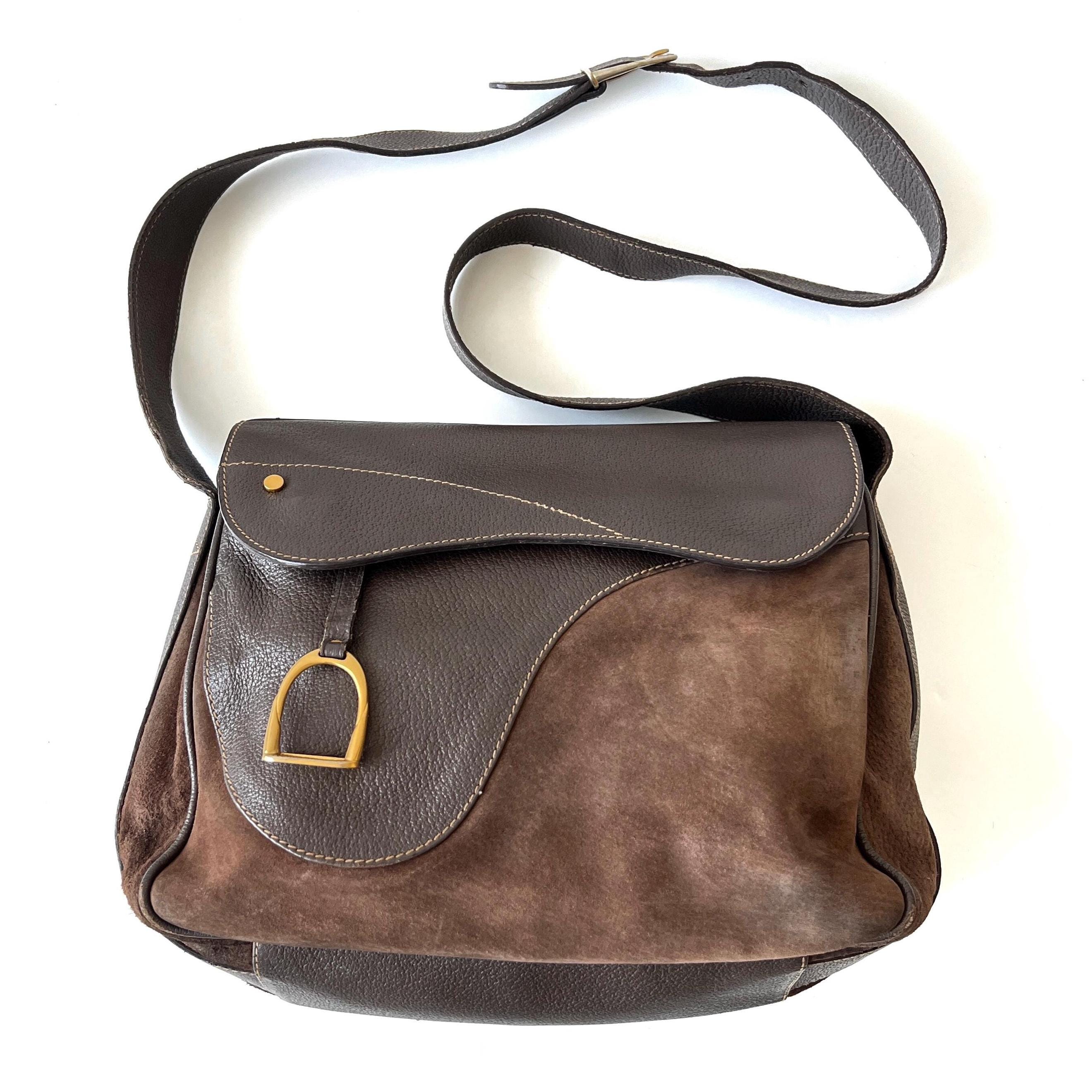 GUCCI Authentic Vintage Suede Saddle Bag - Etsy display picture 1