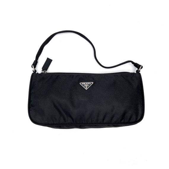 Prada Mini Hobo Black Nylon Shoulder Bag