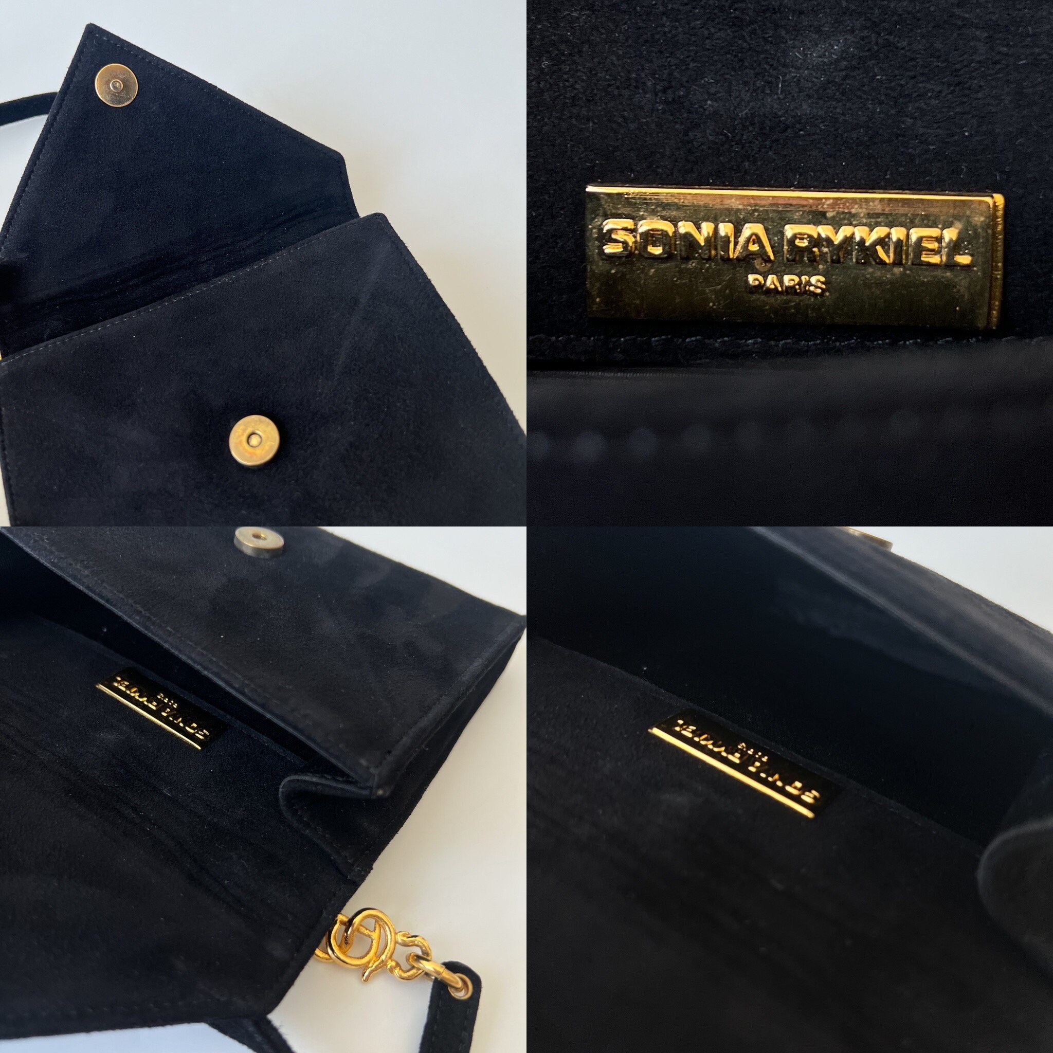 Sonia Rykiel Paris Authentic SR Logo Strap Suede Mini Bag - Etsy