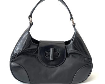 PRADA Authentic Vintage Nylon With Leather Handle Tote Bag - Etsy