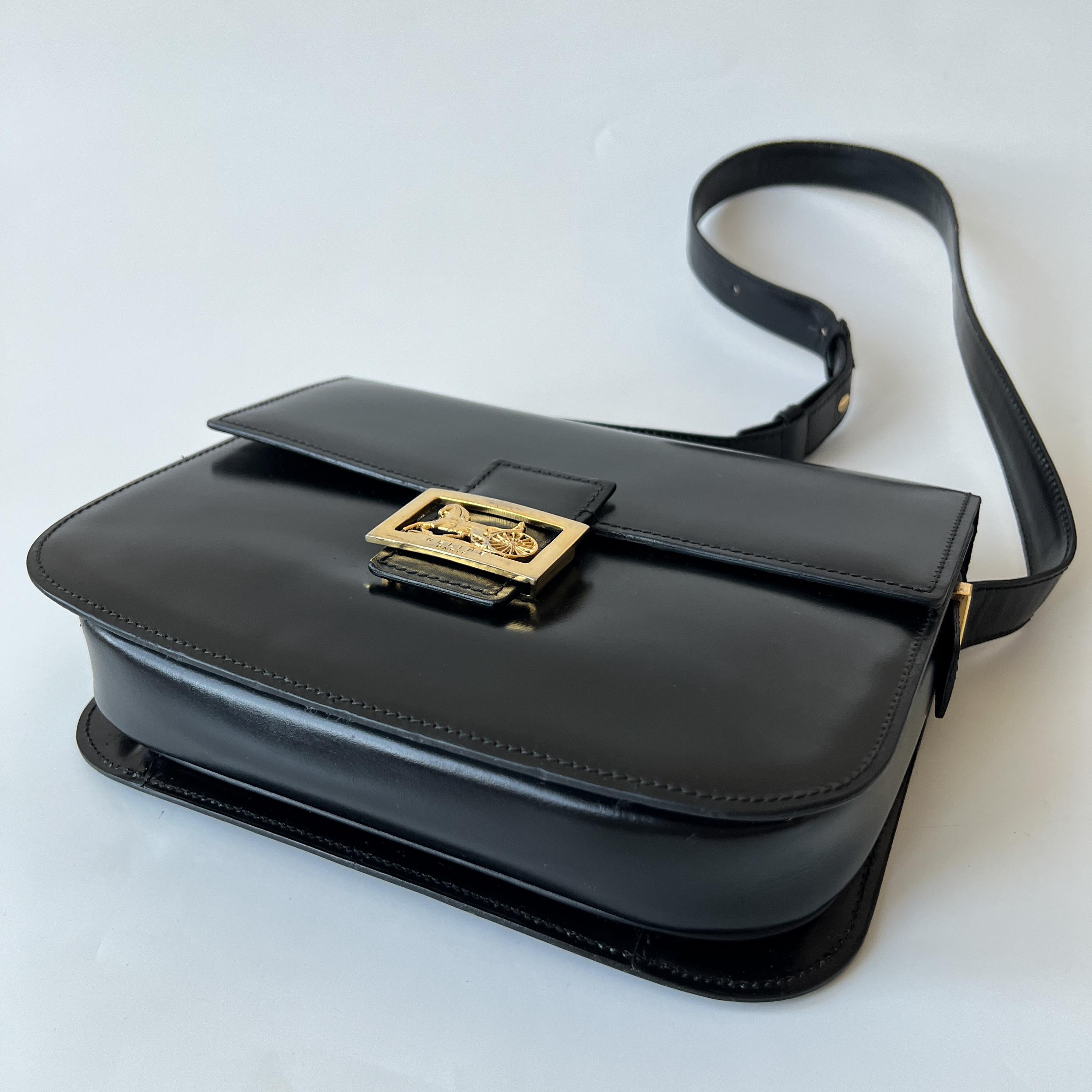 CELINE Authentic Vintage Sulky Horse Carriage Box Bag - Etsy