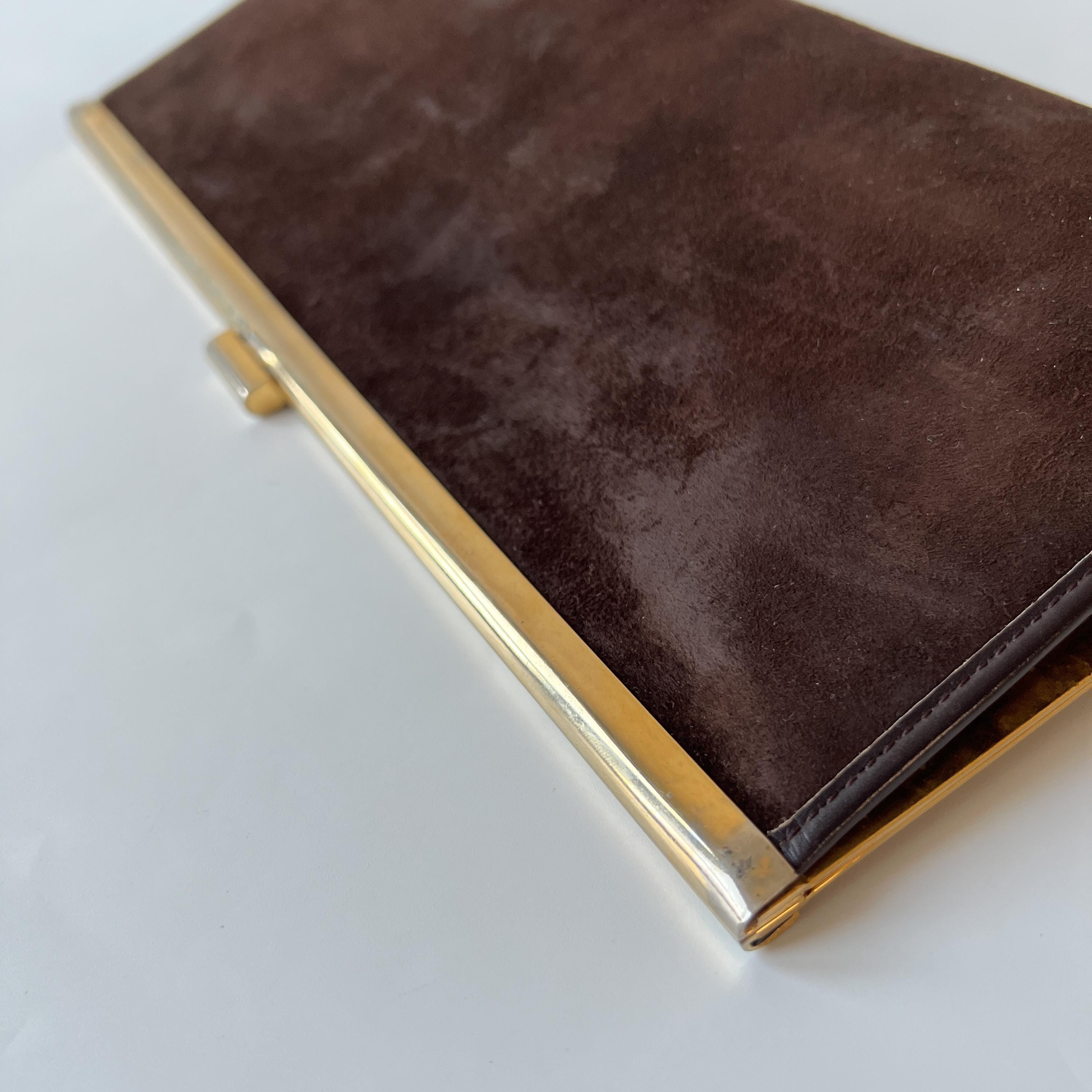 Christian Dior Authentic Vintage Dark Brown Suede Clutch - Etsy