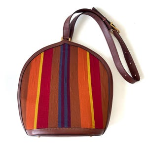 CELINE Authentic Vintage Stripe  Bucket Shoulder Bag