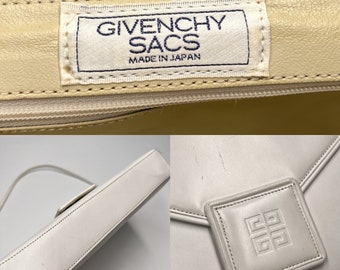 GIVENCHY Authentic Vintage White Leather Crossbody Bag