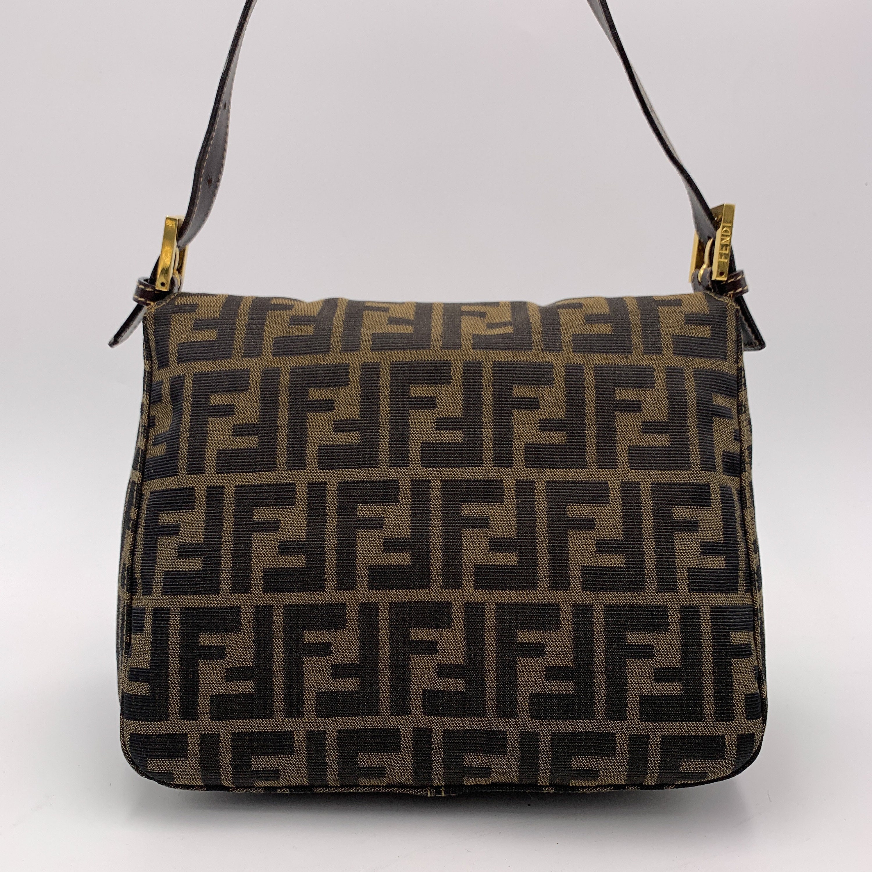 Authentic FENDI Vintage Zucca Shoulder Bag Etsy