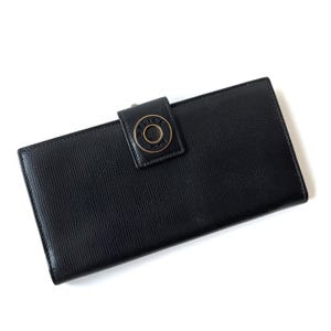 CELINE Authentisches Circle Logo Vintage Lange Geldbörse