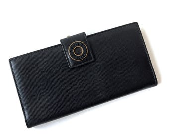 CELINE Authentisches Circle Logo Vintage Lange Geldbörse