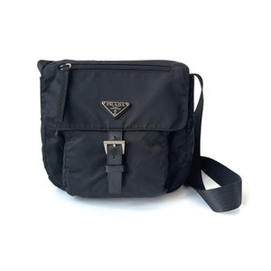 PRADA Vela Nylon Messenger Bag Black - 20% OFF