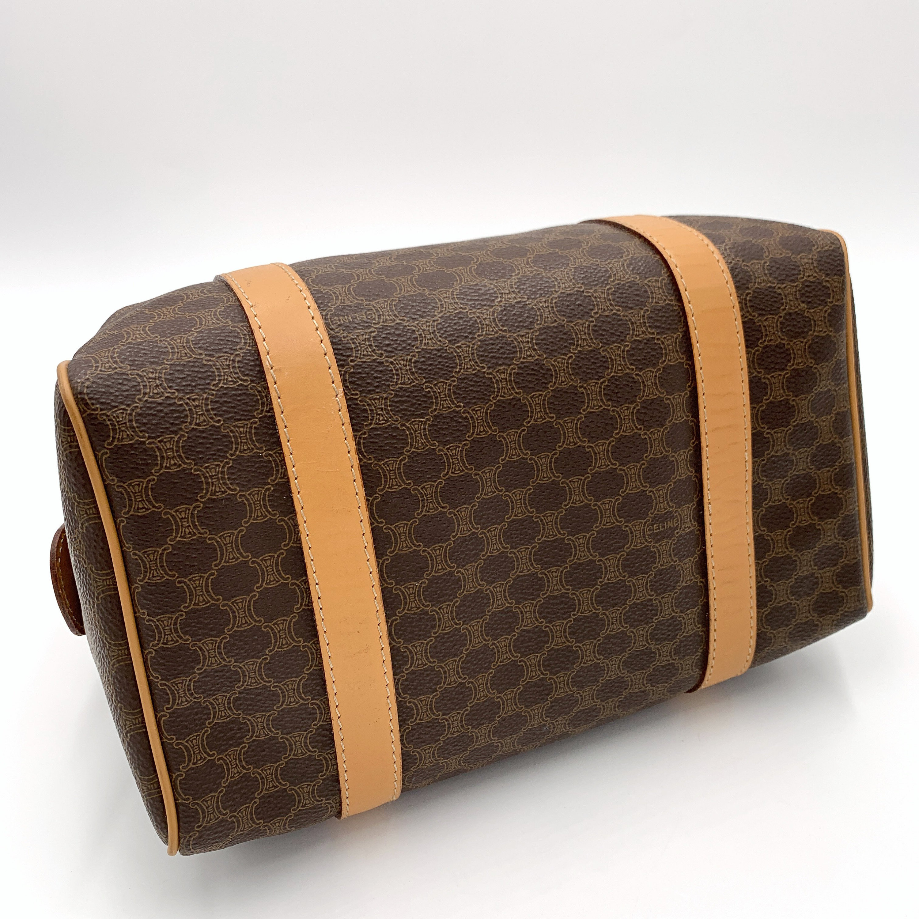 Celine Vintage Macadam Boston Bag - Brown Handle Bags, Handbags - CEL257421
