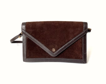 BALLY Authentic Vintage Suede Leather Shoulder Bag