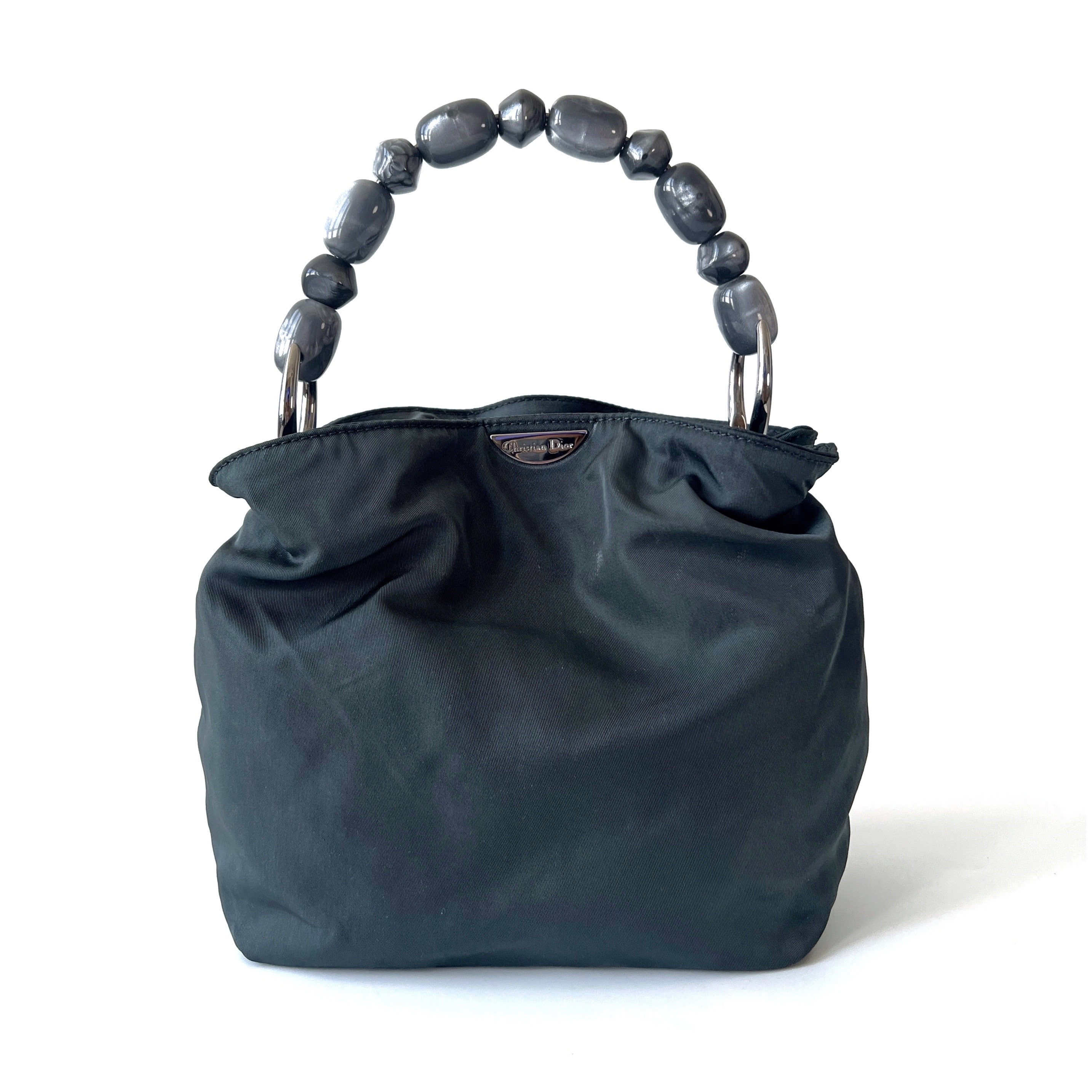 専用 Christian Dior MARIS PEAR NYLON HAND Christian Dior Authentic Vintage Nylon Maris Pearl Handbag