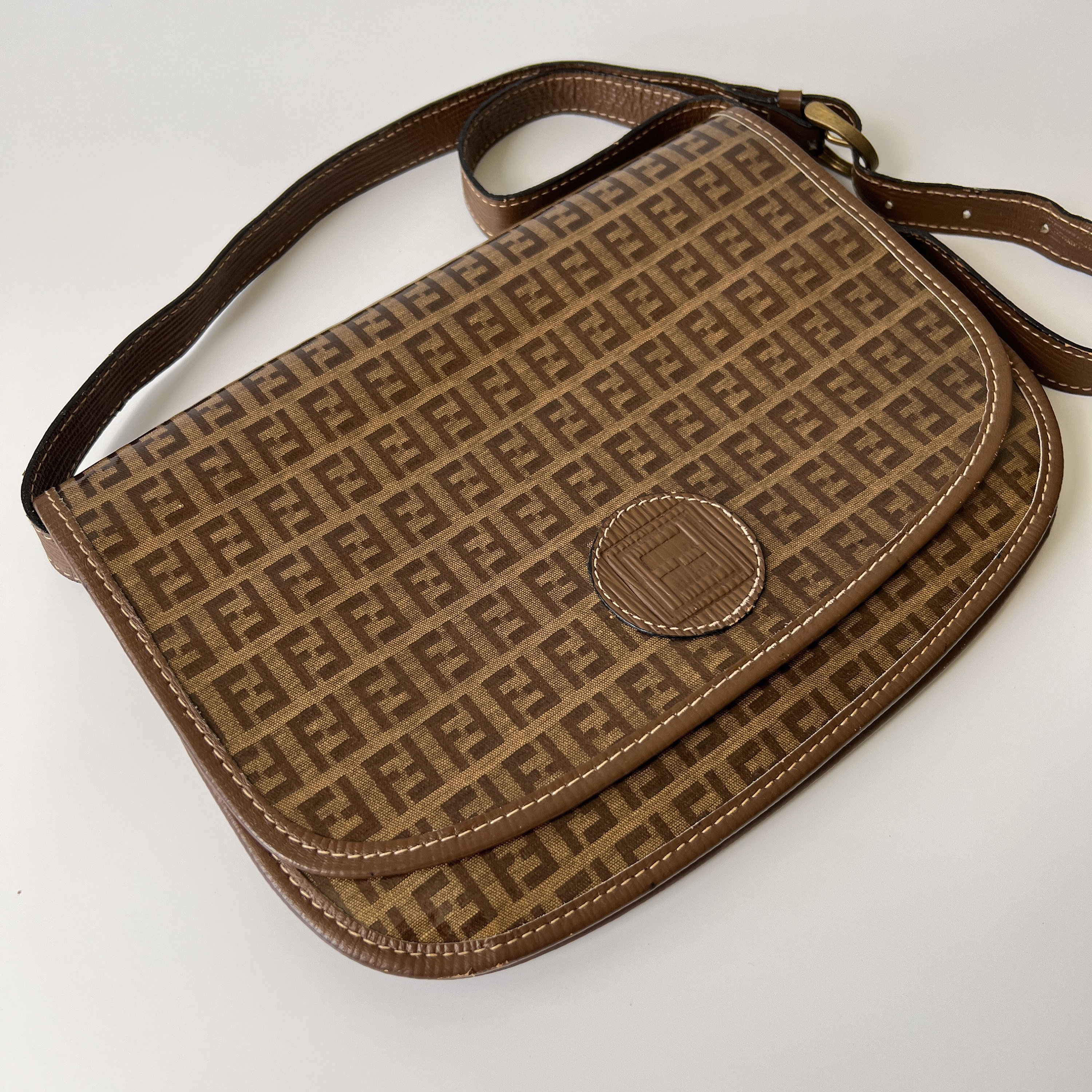 FENDI Authentic Vintage Zucchino Pattern Crossbody Bag - Etsy