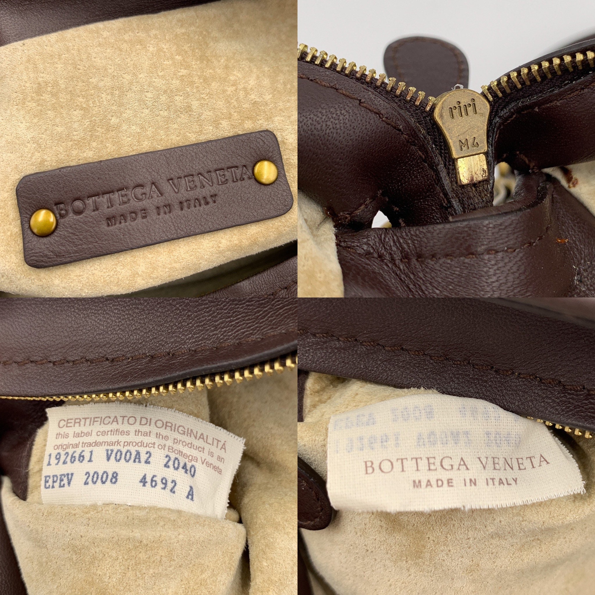 Authentic Vintage Bottega Veneta Black Handbag RARE - Metal