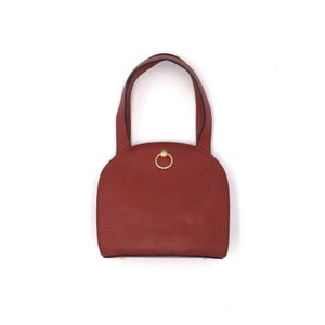 Authentic Celine Vintage red caviar leather  mini bag