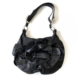 【Yves Saint Laurent】Leather Shoulder Bag Yves Saint Laurent Shoulder Bag YSL Black Leather F/S Japan