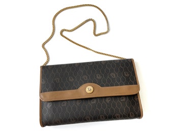 バッグ Christian Dior Vintage Trotter Pouch Christian Dior Monogram Trotter Canvas Clutch Bag - Brown