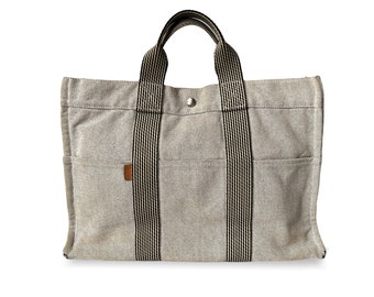 Herline cloth handbag Hermès Grey in Fabric - 33820781