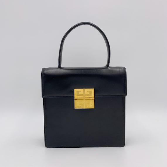 GIVENCHY 本物ヴィンテージ 4G ロゴ スモール トップハンドルバッグ