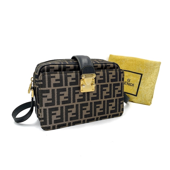 Buy Authentic FENDI Vintage Zucca Shoulder Camera Box Bag Online