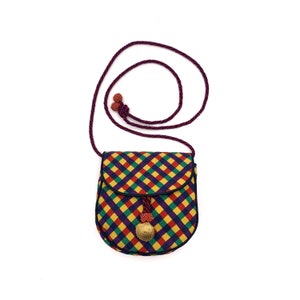 Authentic Bottega Veneta Vintage Colorful Ribbon Gold Shell Crossbody Bag