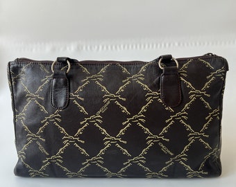 LONGCHAMP Authentic Vintage Leather Boston Bag - Etsy