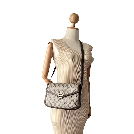 GUCCI 本物ヴィンテージモノグラム PVCキャンバスショルダーバッグ  