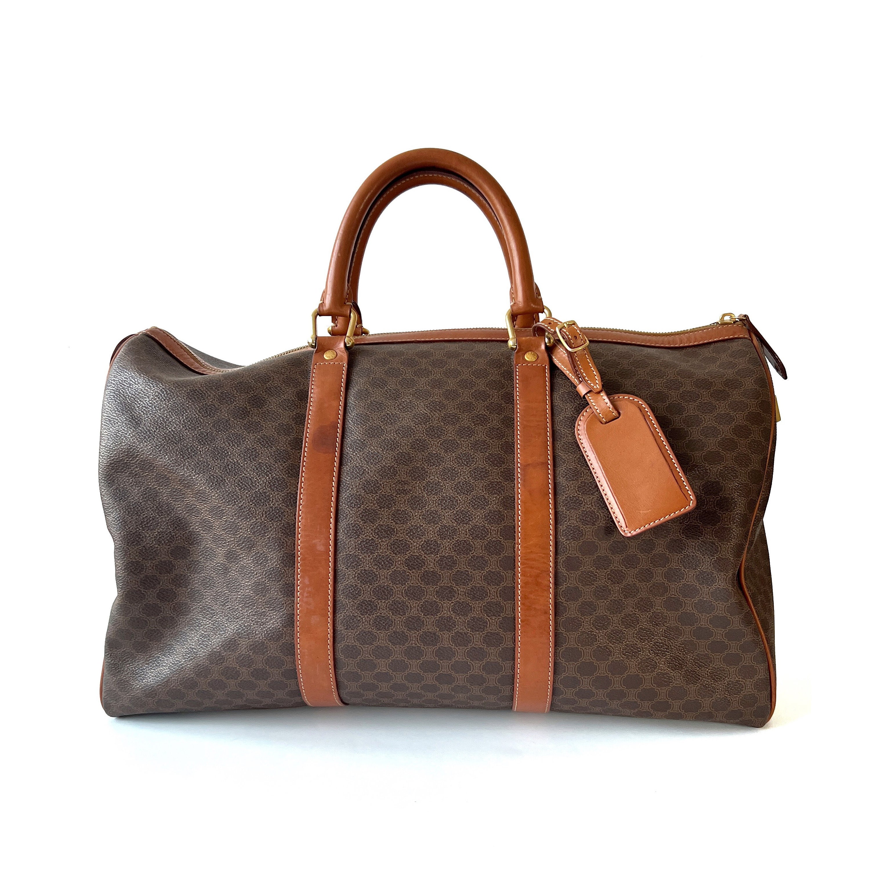 CELINE Authentic Vintage Macadam Keepall 45 Duffle Bag - Etsy CELINE Authentic Vintage Macadam Keepall 45 Duffle Bag - Etsy