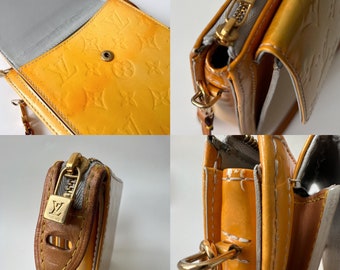 Louis Vuitton Mott Monogram Vernis Patent 218329 Peach-yellow