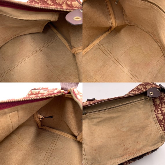 CHRISTIAN DIOR Vintage Monogram Brown Trotter Boston Baggage Shoulder Bag