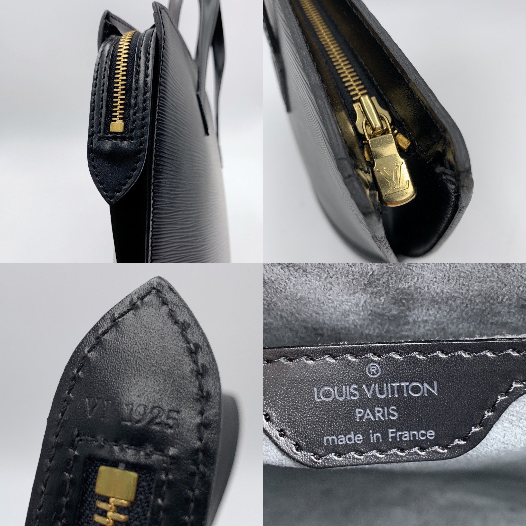 Louis Vuitton Vintage Louis Vuitton Lussac Black Epi Leather Large