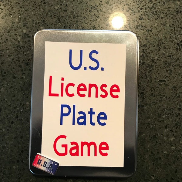 License Plate Game- Road Trip Game- Travel Game- State License Plates-