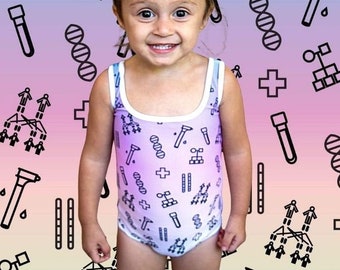 Genetic Counseling All-Over Kids Swimsuit (sizes 2T-7) - Start Them Young