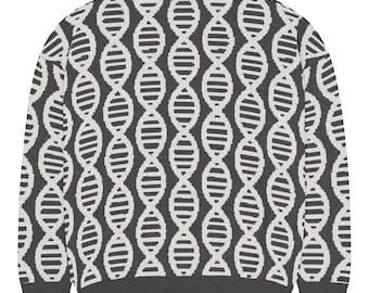 Double Helix Knitted Crew Neck Sweater