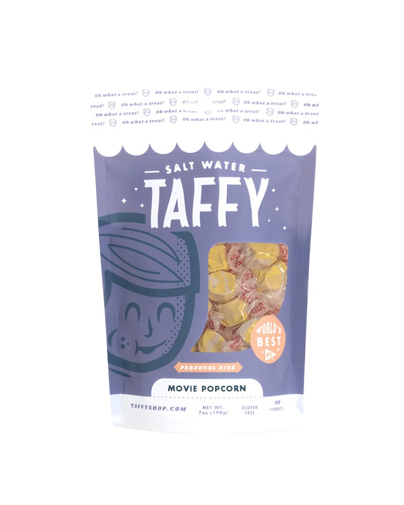 Taffy Shop Movie Popcorn Salt Water Taffy Candy Soft and Etsy