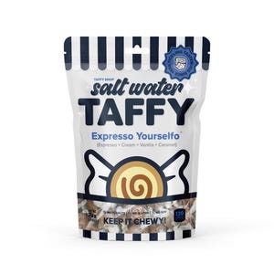 Taffy Shop Expresso Yourselfo (Espresso+Cream+Vanilla+Caramel)  Salt Water Taffy Candy,Soft,Sweet,Made in the USA - Gluten-Free, Peanut-Free