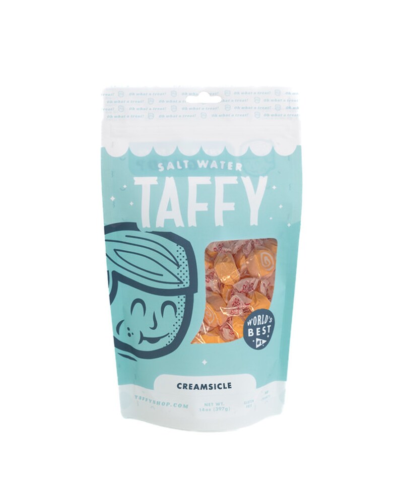 Taffy Shop Creamsicle Salt Water Taffy Candy Soft and Sweet Etsy