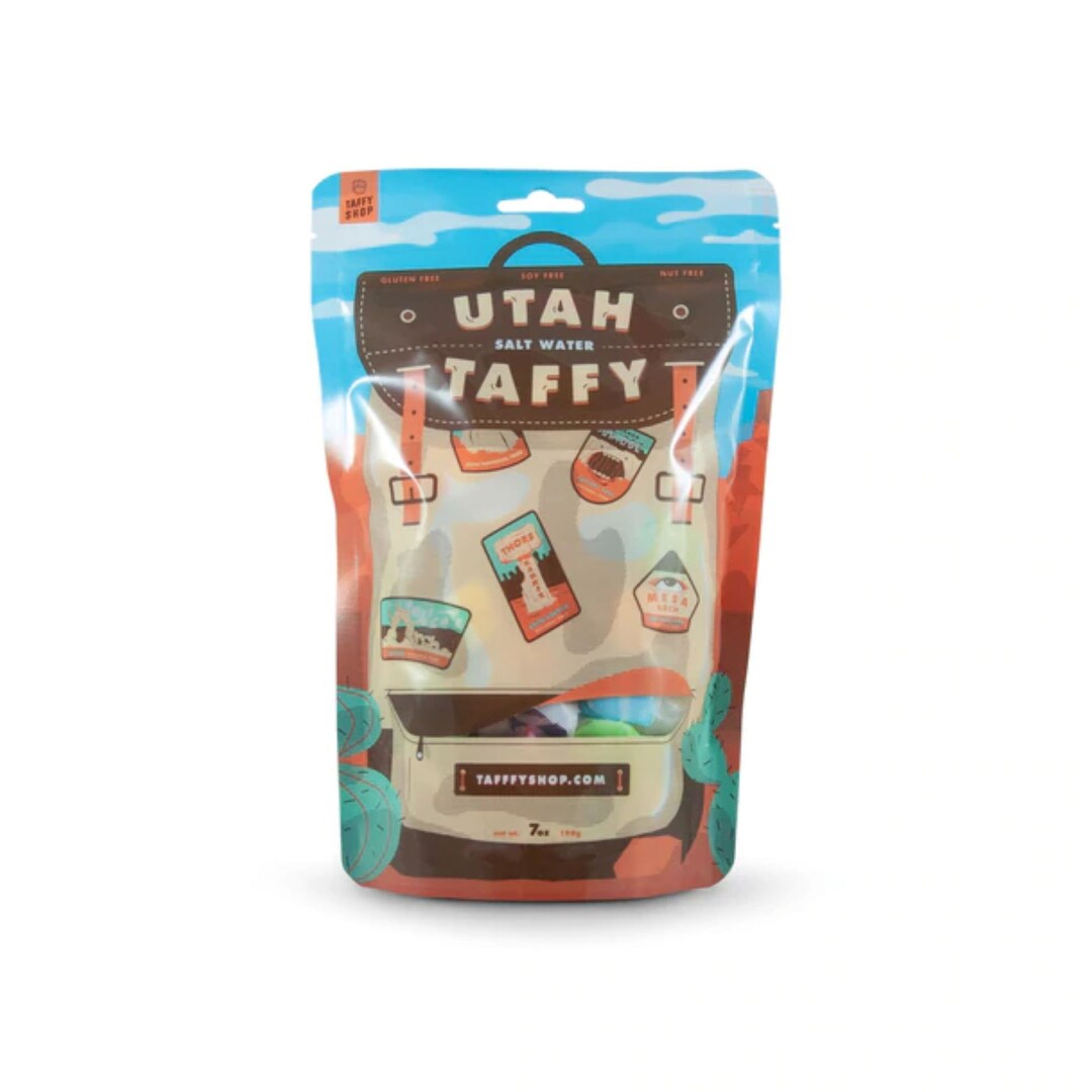 Taffy Shop Utah National Parks 7oz Salt Water Taffy Candy Bag Etsy