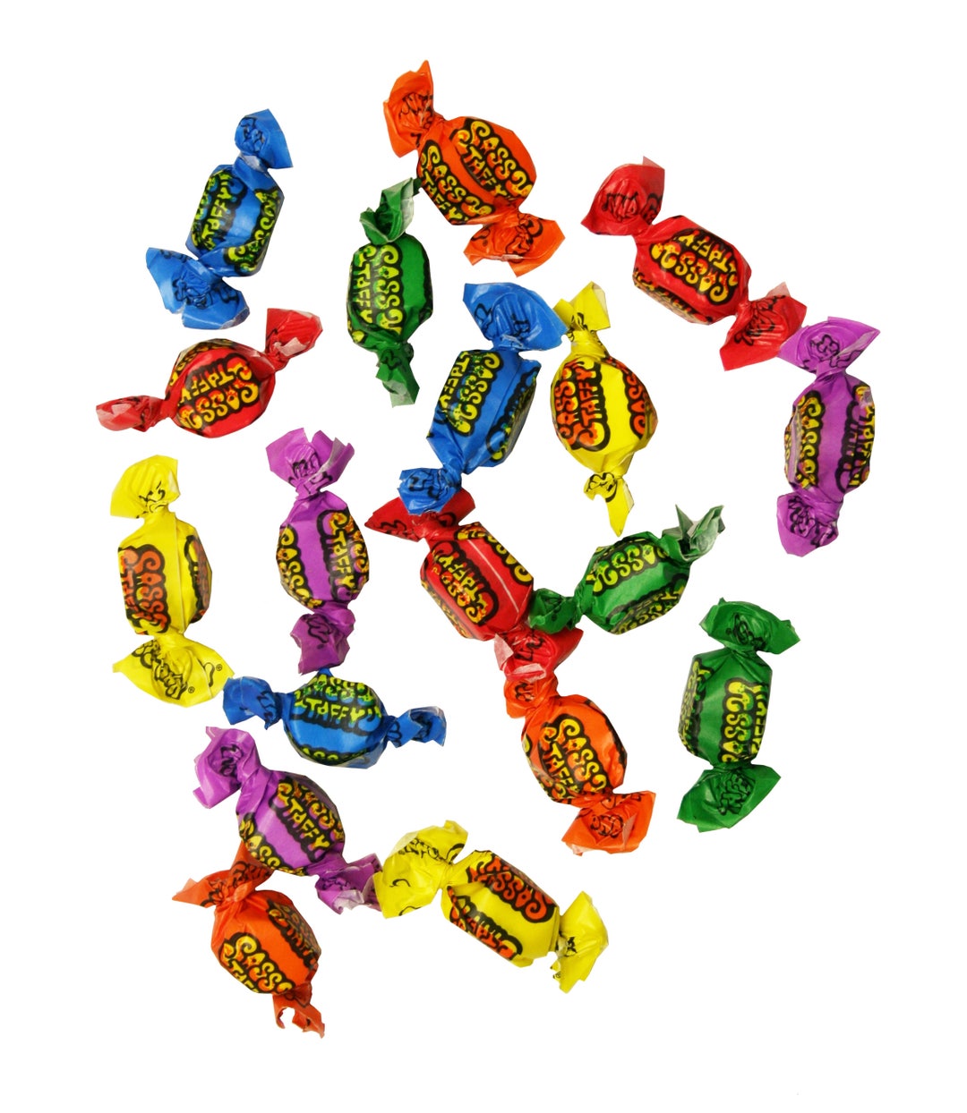 Taffy Shop Sassy Sour Mix Salt Water Taffy Candy Soft and Sweet Made in