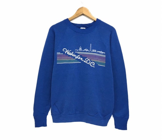 Vintage 90s Washington DC Crewneck Sweatshirt Rain