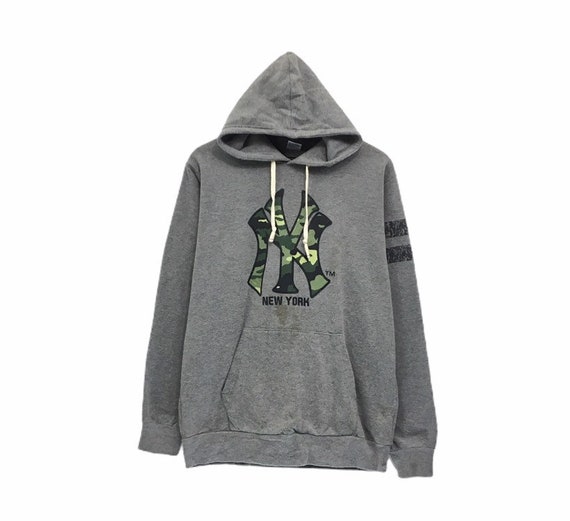 YANKEES Hoodie Sweatshirt Big Logo Camo 