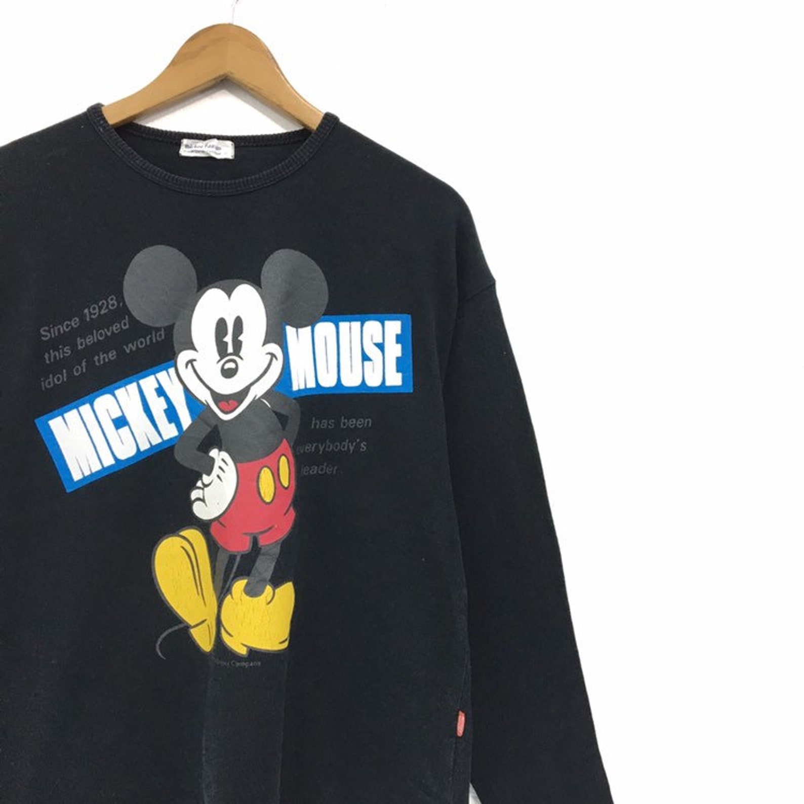MICKEY MOUSE Crewneck Sweatshirt Big Logo Spell Out Pullover / | Etsy