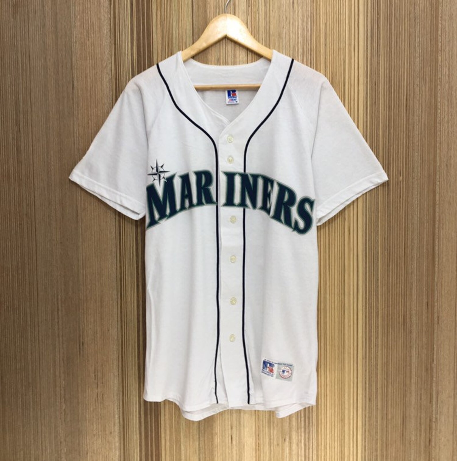 Vintage 90s SEATTLE MARINERS Button Up Shirts Big Logo Spell Etsy
